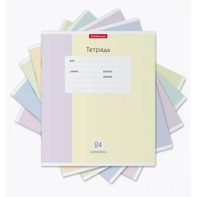 Тетрадь школьная ученическая ErichKrause Optima Blocks ассорти 24 листа линейка 58226