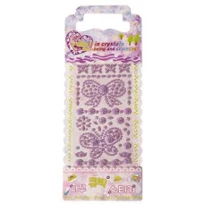 Наклейки-стразы Alingar, акриловые, пакет с европодвесом, "Бабочка" AL9562