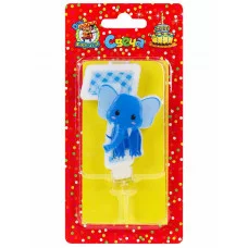 Свеча для торта Слоник Цифра 7 С-8331