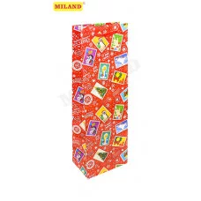 Пакет подарочный с глянцевой ламинацией 12x36x8,5 см (Bottle) Почта Деда Мороза, 157 г ПКП-8629