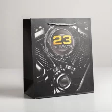 Пакет ламинированный вертикальный «23 февраля», ML 23 × 27 11,5 см 5187544