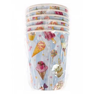 Стаканы бумажные Сладости (250 мл, 6 шт) флоупак ФЛ-6203