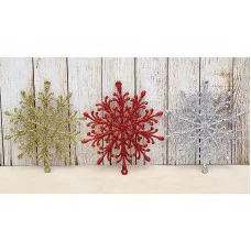 Набор ёлочных подвесок "Нежные снежинки" 9 см 3 шт НУ-8328