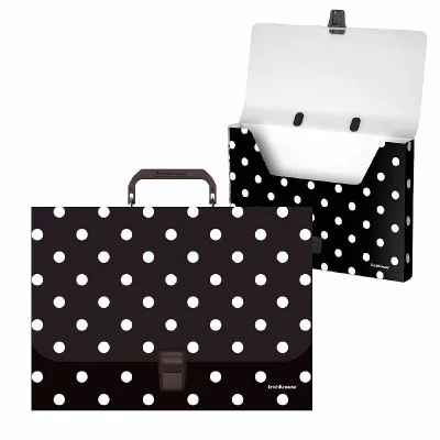 Портфель пластиковый ErichKrause® Dots in Black, A4 1шт 52917
