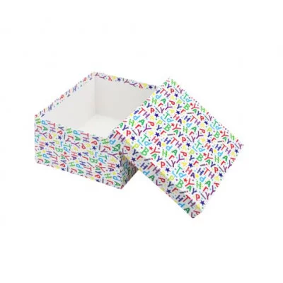 Коробка квадратная подарочная 1 шт  Буквы 19,5 х 19,5 х 11 см РазборПП-4498