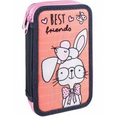 Пенал 2-секц, печать на ткани ЗАЙКА И МЫШОНОК (ПН-3813) (190х115)