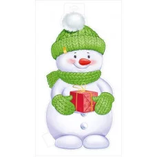 Плакат "Снеговик с подарком" 92.766.00
