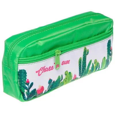 Пенал-косметичка 200*90*40 ткань "Полянка кактусов" ПЧЕЛКА К-11 706173