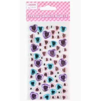 Наклейки в наборе стразы "Heart mix 3" е/п DEVENTE 8004046 181829