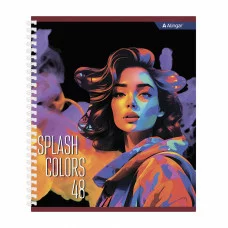 Тетрадь 48л., клетка, Alingar, гребень, блок офсет, мелованный картон (стандарт), "Lady " AL12059