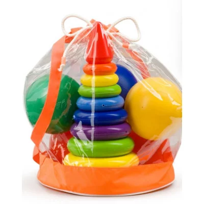 Набор развивающий "Радуга Макси" пирамида+мячики (в рюкзаке, 17 дет.) 5031