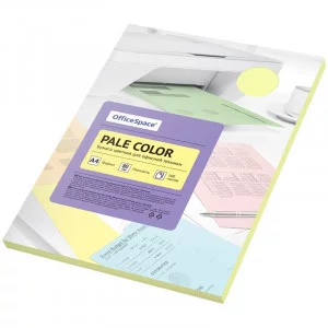 Бумага цветная OfficeSpace Pale Color A4, 80 г/м², 100л. желтый 315729
