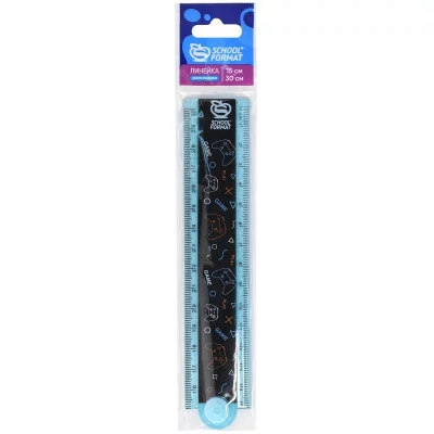 Линейка раскладная Schoolformat 15 в 30 см пластик с рисунком 221415