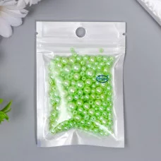 Бусины для творчества пластик "Круглые. Фисташка" d=3-8 мм, набор 10 гр 7459623