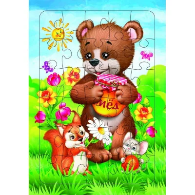 Игра настольная пазл Медвежонок 0+
