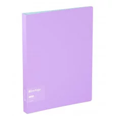 Папка на 4 кольцах Berlingo "Haze" А4, 24мм, 600мкм, D-кольца, с внутр. карманом, сиреневая, софт-тач 352625