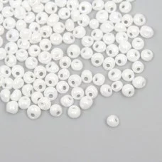 Бисер стекло 4 мм "Капелька. Белое облако" 10 гр   9627175