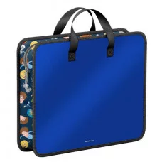 Папка пластиковая для творчества ErichKrause Приключения Пети и Волка, A4+, синий 61235