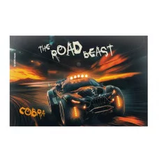 Папка-конверт на кнопке пластиковая ErichKrause Road Beast, A4, ассорти  63510