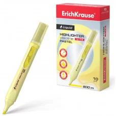 Текстмаркер с жидкими чернилами ErichKrause Visioline V-14 Liquid Pastel цвет чернил желтый 56023