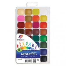 Акварель КЛАССИКА 32 цв. без кист. пласт.уп. 153761