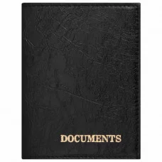 Обложка для автодокументов STAFF "Profit", экокожа, "DOCUMENTS", черная, 237181