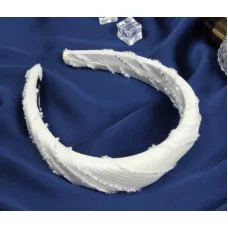 Ободок для волос "Жаннет" стиль галант 3см бежевый 10692198