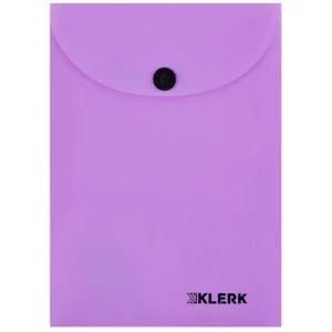 Папка-конверт на кноп А6 (115*165мм) 0,18мм KLERK Pastel 241313 непрозрачная лаванда 241313