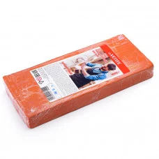 Пластилин скульптурный, терракотовый, 1000 г, пленка, мягкий 8042916