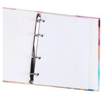 Тетрадь КЛЕТКА 80л. ПРЕМИАЛЬНЫЙ МРАМОР (80-2546), на кольцах, глянцевая ламинац, лен 80-2546