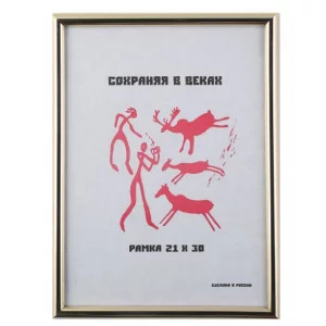 Рамка пластиковая 21*30 KLERK 2132401797 золото 213240-1797