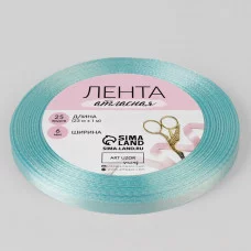 Лента атласная №11 6мм*25±1ярд голубой АУ 1218099