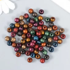 Бусины для творчества пластик "Шарики. Холодные оттенки металлик глянец" набор 20гр d=0,8 см   92853