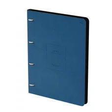 Тетрадь на кольцах А4, 120л., кожзам,  BG "Моно. Синий" 382811