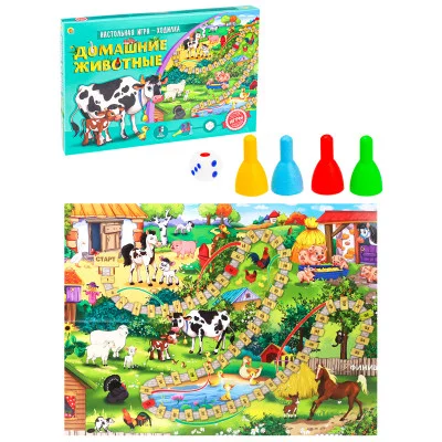 Настольная игра-ходилка "Домашние животные" ИН-9181