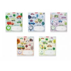 Тетрадь школьная ученическая ErichKrause Автопарк 12 листов клетка 51413