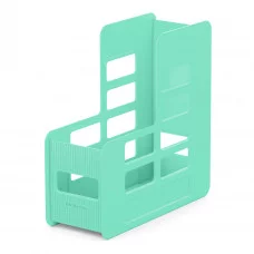 Подставка для бумаг вертикальная пластиковая ErichKrause Techno Pastel Bloom 100мм зеленый 61504