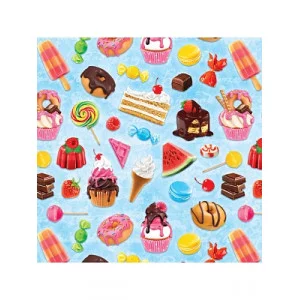 Упаковочная бумага Сладкий день (1л в рулоне, 70*100см) УБ-1786