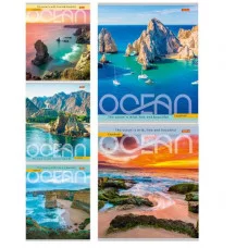 Тетрадь КЛЕТКА 48л. ПРИБРЕЖНЫЕ ВИДЫ-1 (48-5049) (обл. - цвет. мелов. второй блок) 48-5049