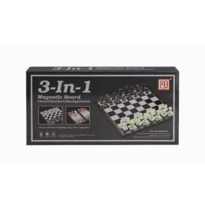 Игра 3 в 1. Шахматы,шашки,нарды магнитные 32*32*2см,доска-пластик,фигуры- пластик FCJ1344794