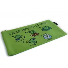 Пенал-косметичка на молнии (115х215) 1-секция. Ткань, полноцветная печать с двух сторон. "Какой лягух ты сегодня?" КанцЭксмо ПМ0325