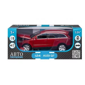 ТМ "Автопанорама" Машинка металлическая 1:24 Audi Q7, бордовый, откр. двери, капот и багажник, свободный ход колес, в/к 24,5*12,5*10,5 см JB1251130