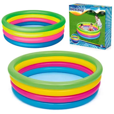 Бассейн надувной «Радуга», 157 х 46 см, от 3 лет, Bestway 51117