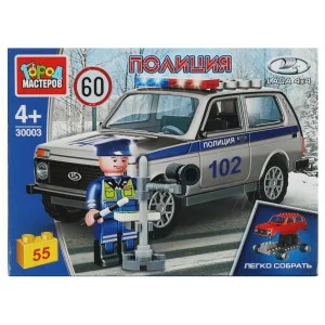 LADA конструктор лада 4х4 ДПС, 55 дет. Город мастеров 30003-KK