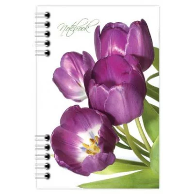 Блокнот спираль 120л А6 Тюльпаны Бг 120/30 Бг120/30