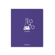 Тетрадь общая ученическая с пластиковой обложкой на скобе ErichKrause As easy as ABC, ХИМИЯ, 48 листов, клетка 59461