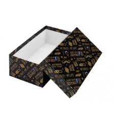 Коробка прямоугольная подарочная Дерзкий мужчина 28,5 х 18,5 х 12 см РазборПП-4534