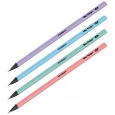 Карандаш ч/г Berlingo "Flexy instinct" HB, трехгранный, черный пластик, заточеные