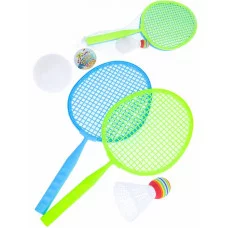 Набор для бадминтона (2 пластиковые ракетки, волан, мячик), 20х44 см ( Арт. НБД-0565) НБД-0565