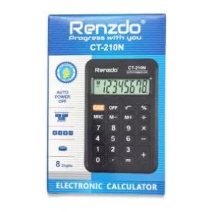 Калькулятор DJ-260 Renzdo Карманный, 8 разр, 6,6х10,3х1,5см, черный CT-210N 332930